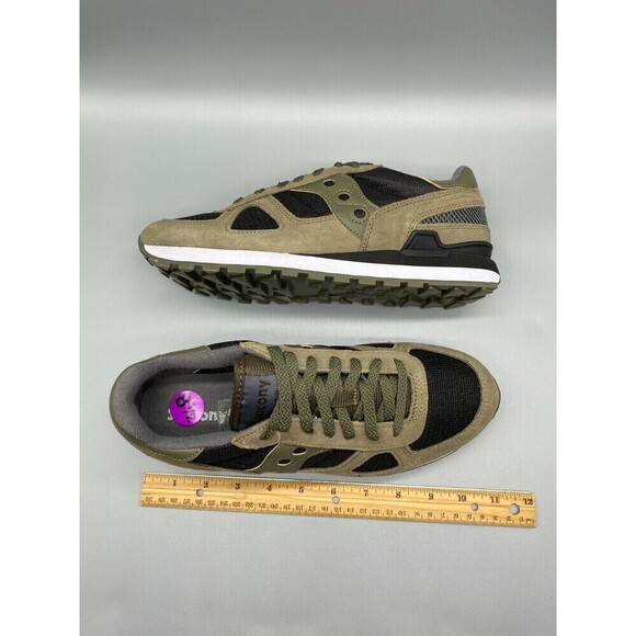 Saucony Shadow Shoes Mens 8.5 Green Black Running Sneakers Trainer Low - Picture 11 of 12
